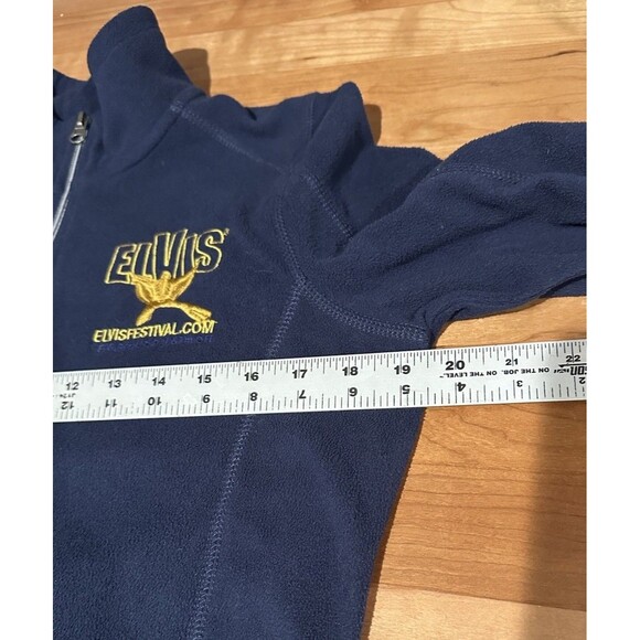 Elvis Presley Festival Fleece Zip-front Navy Micro fleece Women’s Size Small - Picture 6 of 7